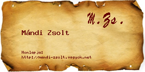Mándi Zsolt névjegykártya